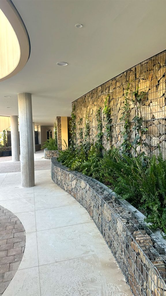 Jardinera de gavión