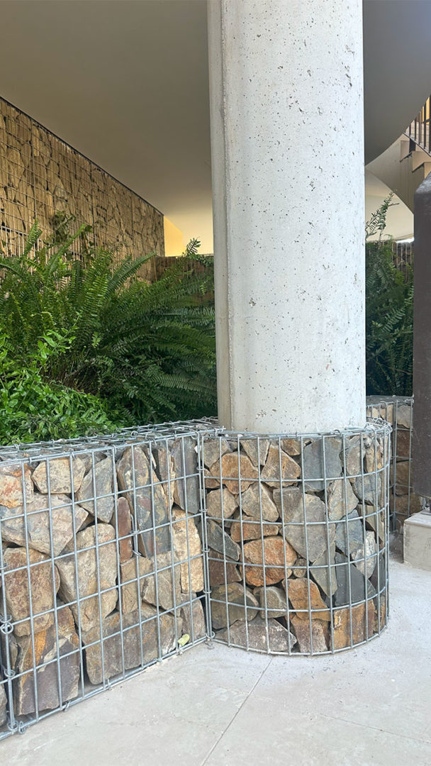 Jardinera de gavión