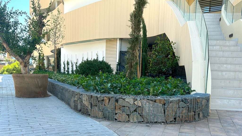 Jardinera de gavión