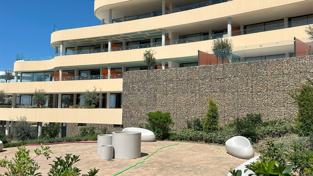 Jardinera de gavión