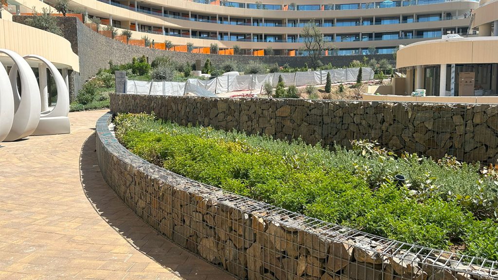 Jardinera de gavión